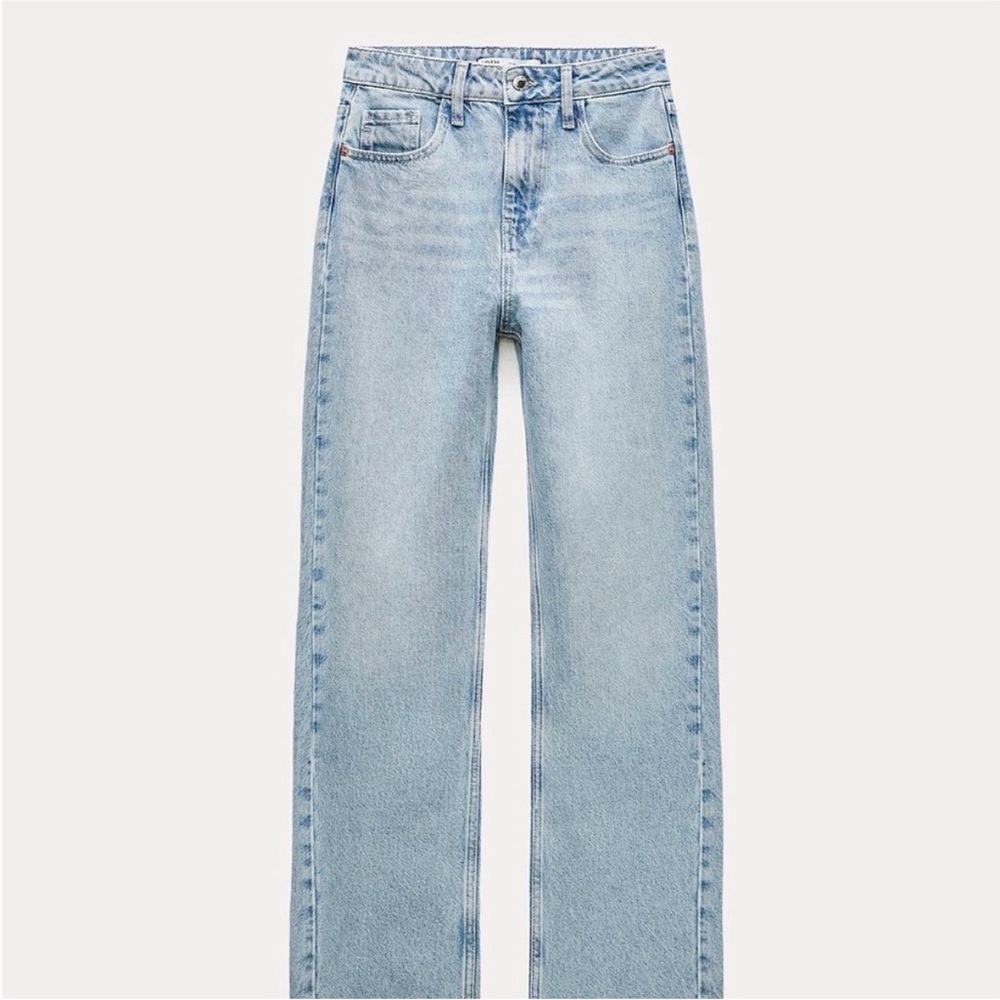 ZARA | Midrise Women’s Light Blue Straight Jeans